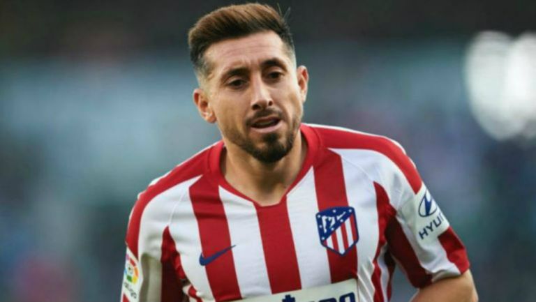 Héctor Herrera jugando con el Atlético de Madrid