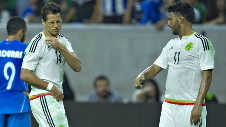 Carlos Vela y Javier Hernández con Selección Mexicana