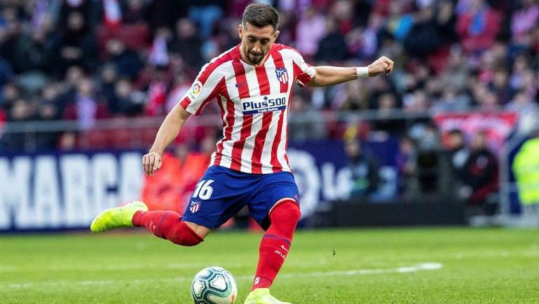 Héctor Herrera jugando con el Atlético de Madrid