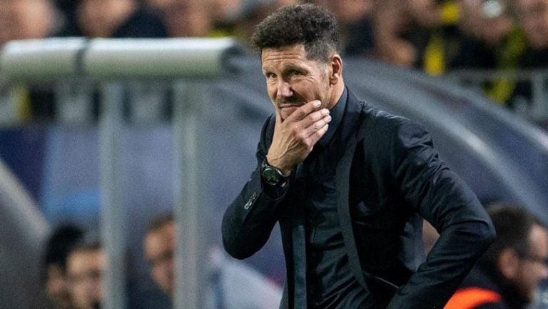 Diego Simeone en partido con el Atlético 