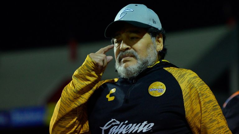 Diego Armando Maradona en su paso por Dorados