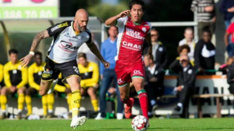 Omar Govea durante un partido con el Zulte Waregem