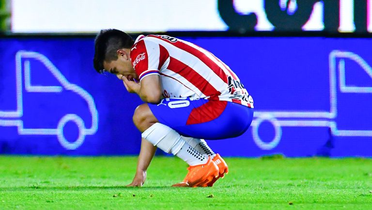 Beltrán, durante un juego de Chivas