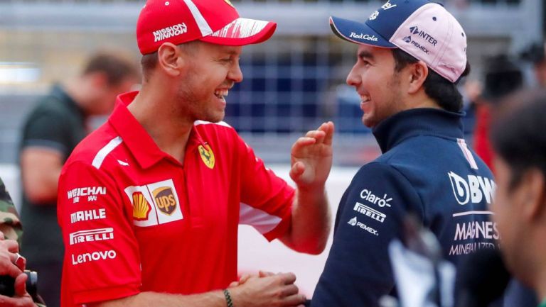 Vettel y Checo Pérez