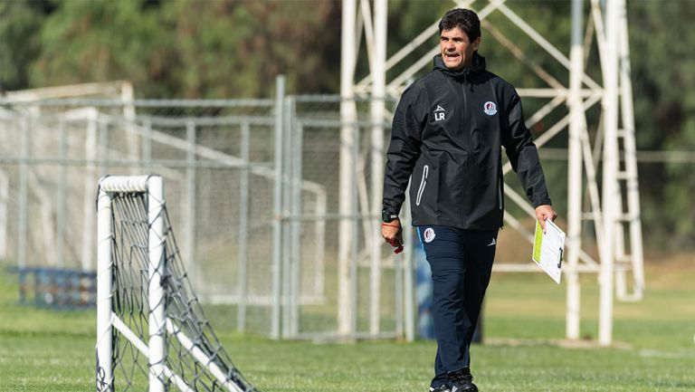 Leonel Rocco en un entrenamientos con San Luis