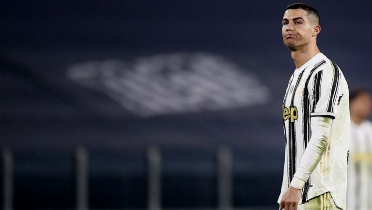 Cristiano Ronaldo en partido con la Juventus