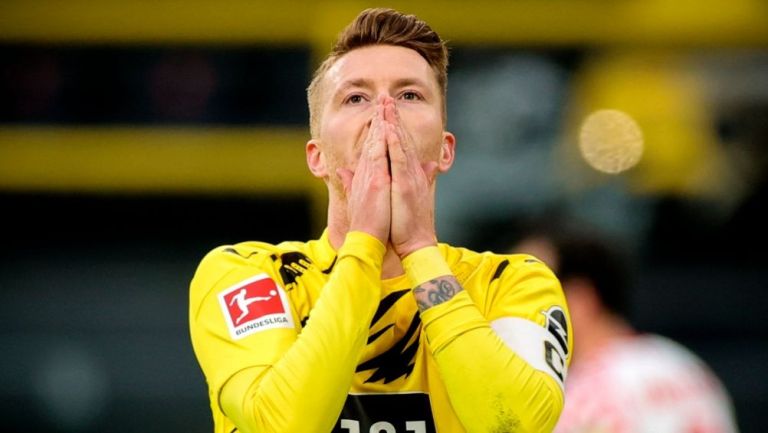 Marco Reus tras fallar el penalti a favor del Borussia Dortmund