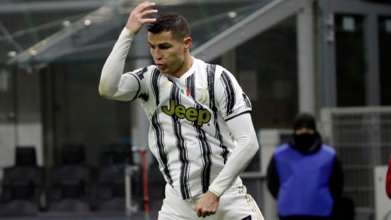 Cristiano Ronaldo tras anotar gol con la Juventus