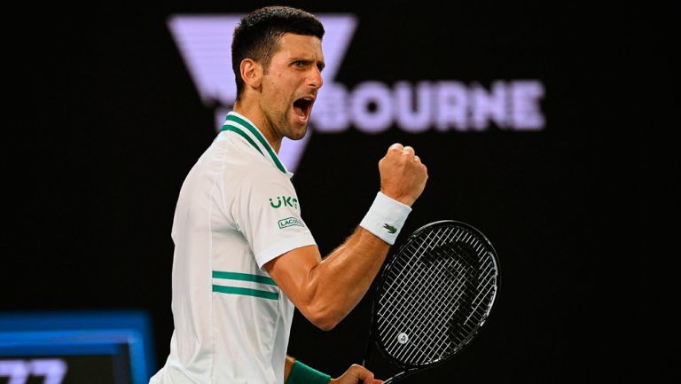 Novak Djokovic tras avanzar a la final del Abierto de Australia 
