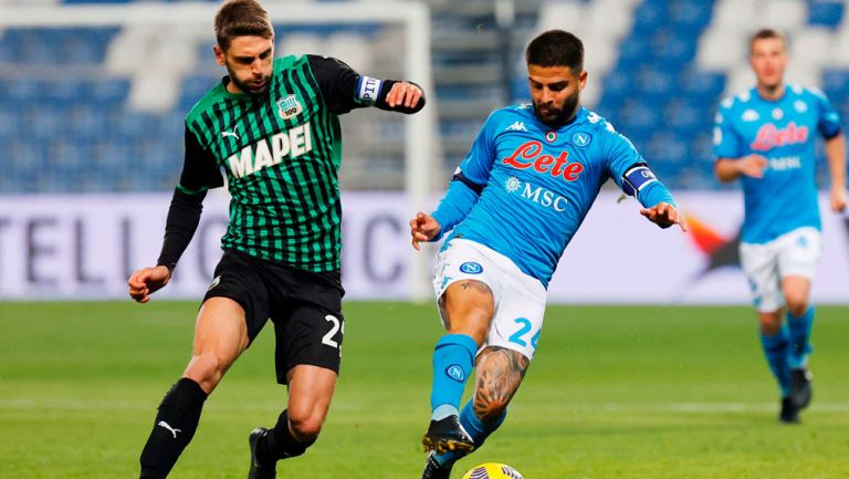 Insigne durante el duelo ante el Sassuolo