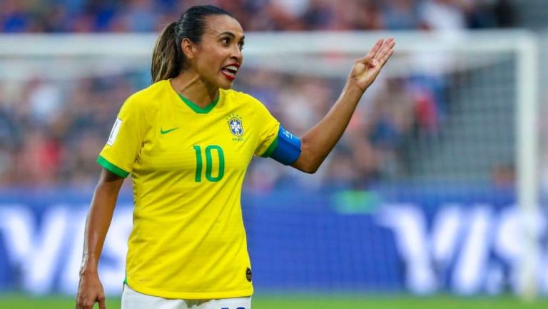 Marta en partido con Brasil