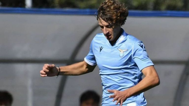 Romano Floriani en un partido con la Lazio Sub 19