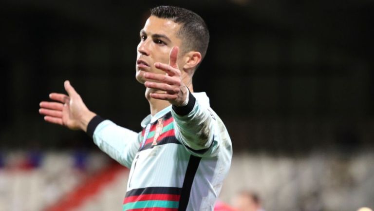 Cristiano Ronaldo en un partido con la Selección de Portugal