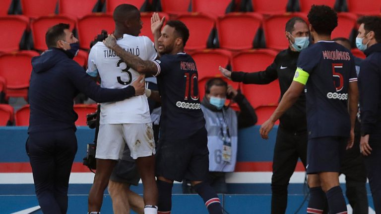 Video: Neymar y Tiago Djalo se encararon tras ser expulsados en PSG vs Lille