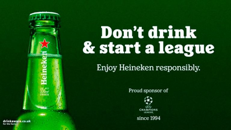 Heineken, patrocinador de la Champions League, se burló de la Superliga