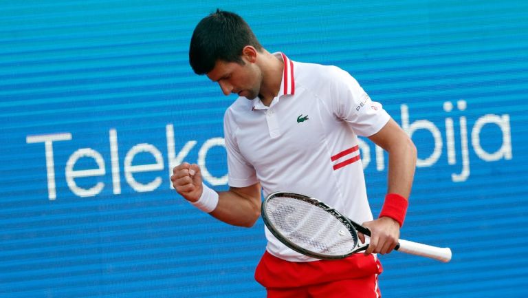 Novak Djokovic en el Abierto de Serbia en Belgrado