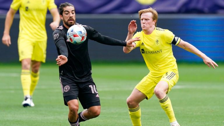 Rodolfo Pizarro durante un partido con Inter de Miami