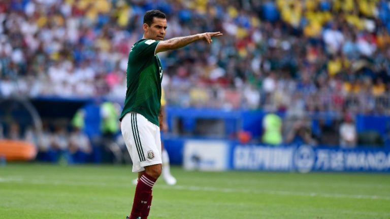 Rafa Márquez durante un partido con el Tri