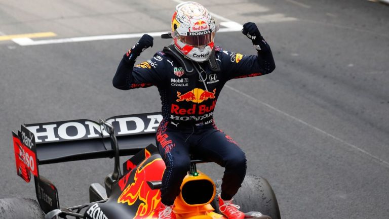 Max Verstappen en festejo en el Gran Premio de Mónaco