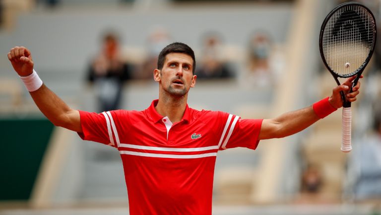 Novak Djokovic celebra la victoria