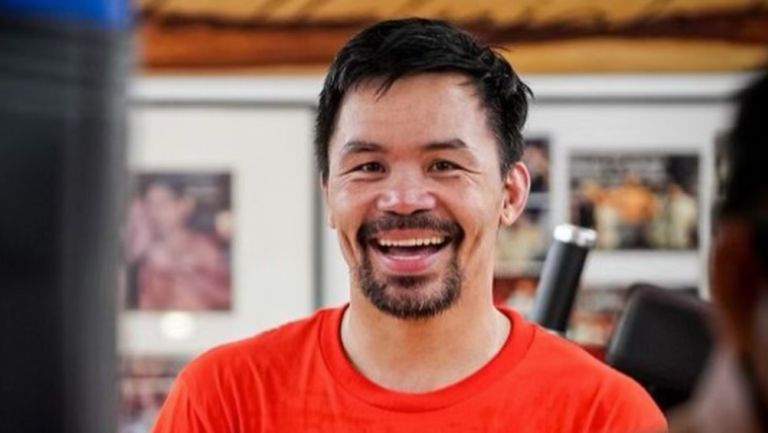 Manny Pacquiao durante un entrenamiento
