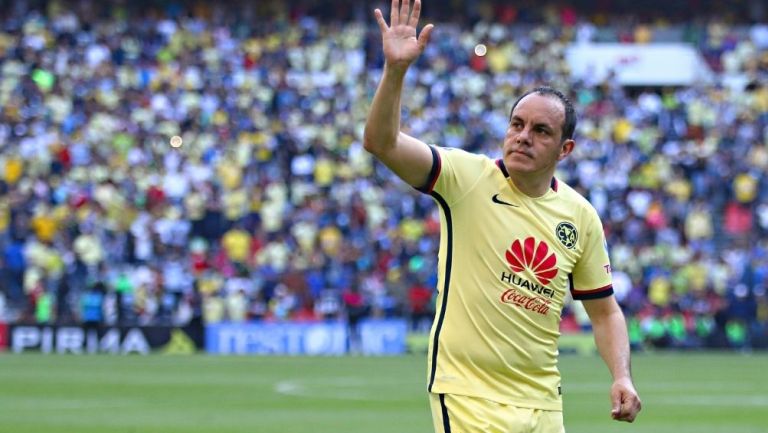 Cuauhtémoc Blanco en su despedido del América