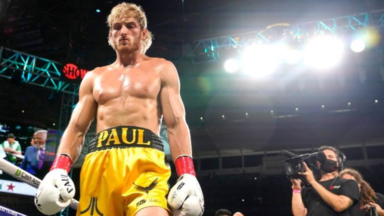 Logan Paul en la pelea ante Mayweather