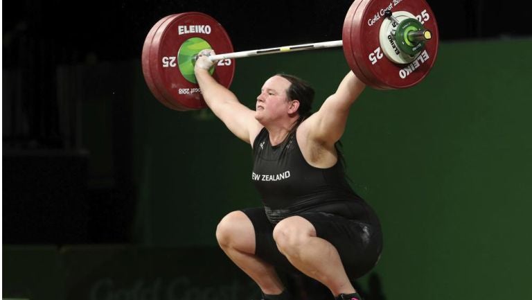 Laurel Hubbard, durante una competencia 