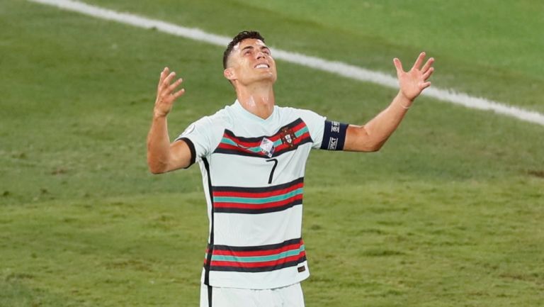 Cristiano Ronaldo en el partido entre Bélgica y Portugal