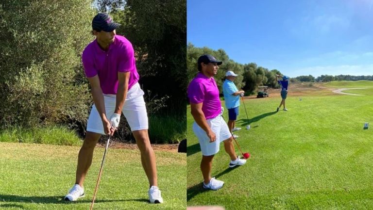 Nadal participó en un torneo de golf