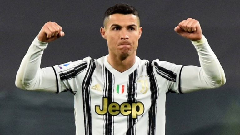 Cristiano Ronaldo durante un partido con Juventus