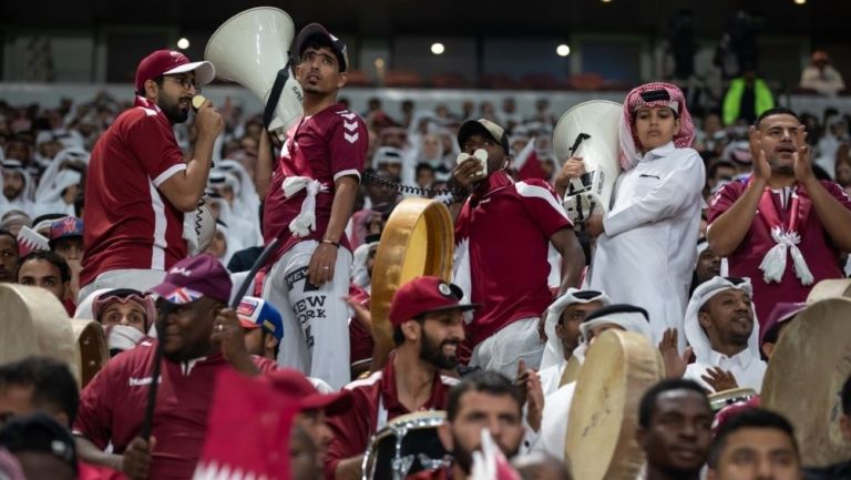Afición qatarí en un estadio