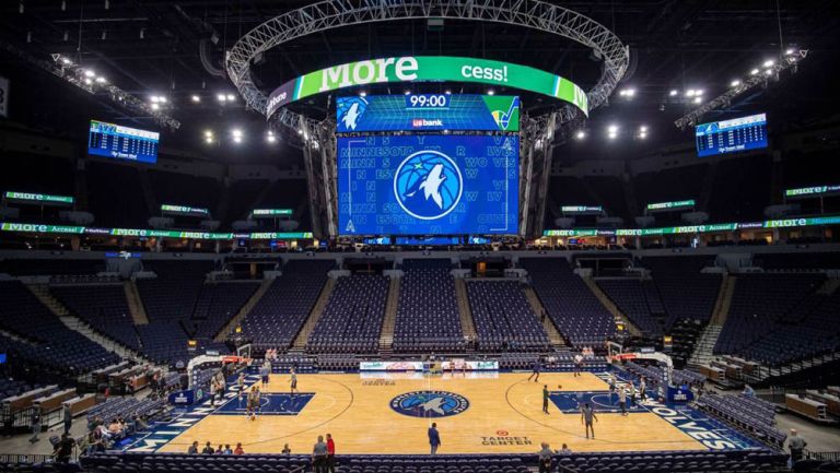 Panorámica de la duela del Minnesota Timberwolves