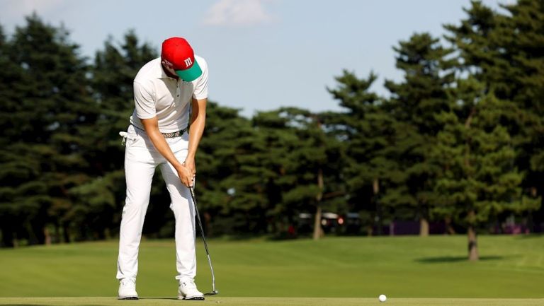 Carlos Ortiz en la penúltima ronda de golf