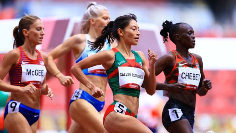 Laura Galván en acción en el Olímpico de Tokio