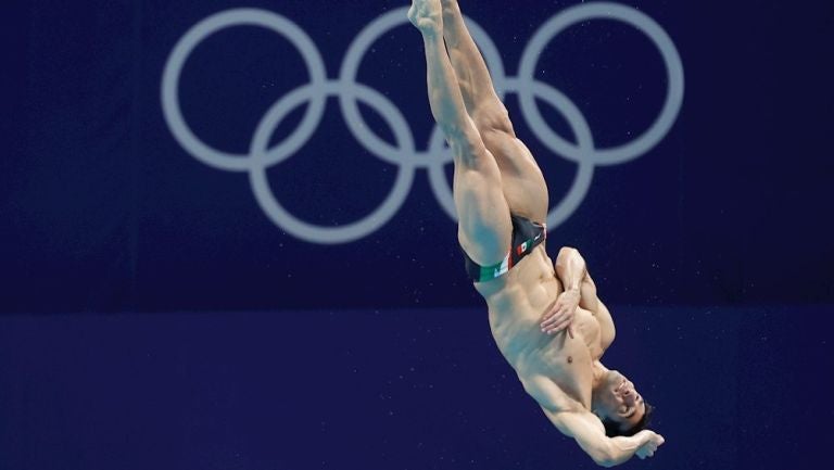 Rommel Pacheco en la Final de Trampolín de 3 metros