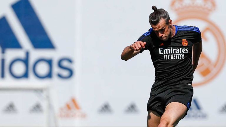 Bale en un entrenamiento con el Real Madrid