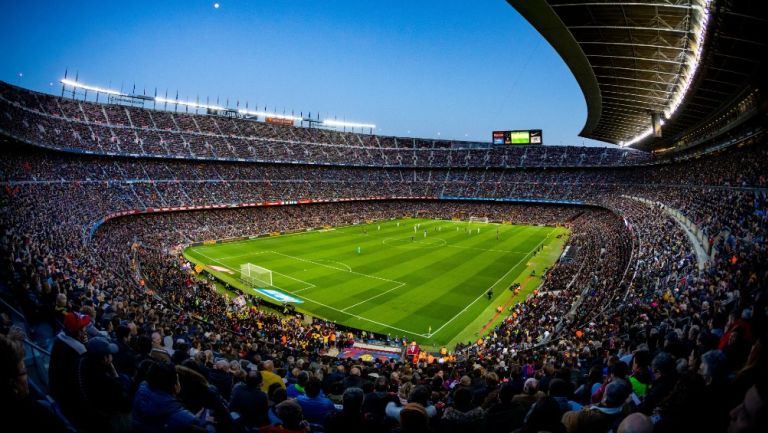 Camp Nou en el último partido con público antes de la pandemia