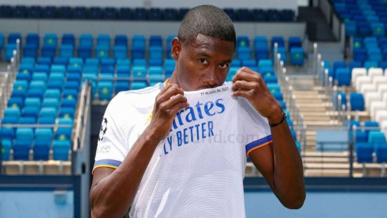 David Alaba en su presentación con el Real Madrid