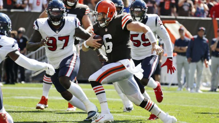 Baker Mayfield, en acción ante Texans