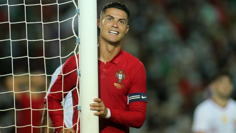 Cristiano Ronaldo en el juego entre Portugal y Qatar