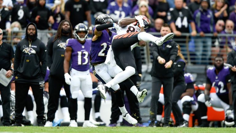 Ravens contra Bengals en acción 