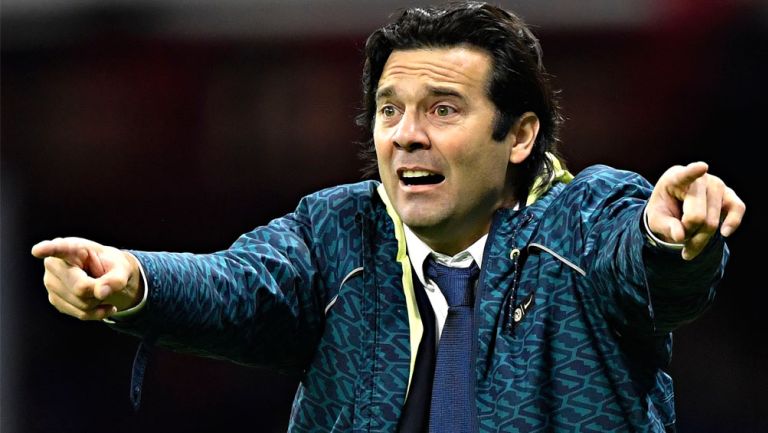 Solari, en un partido del América