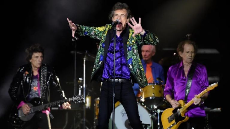 Mick Jagger, vocalista de The Rolling Stones en concierto