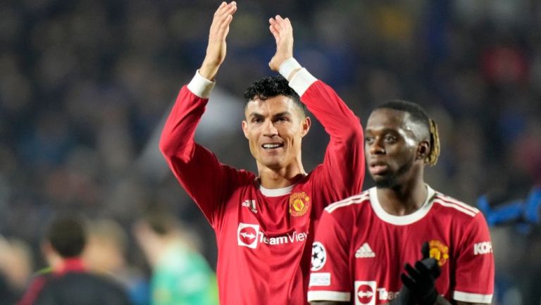 Cristiano Ronaldo en festejo con Manchester United