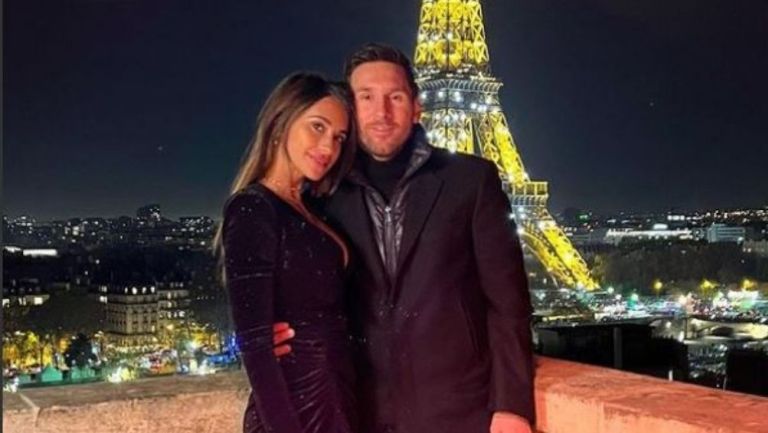 Antonela y Messi en París