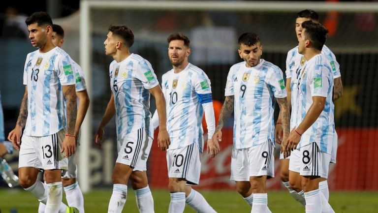 Jugadores argentinos durante un partido