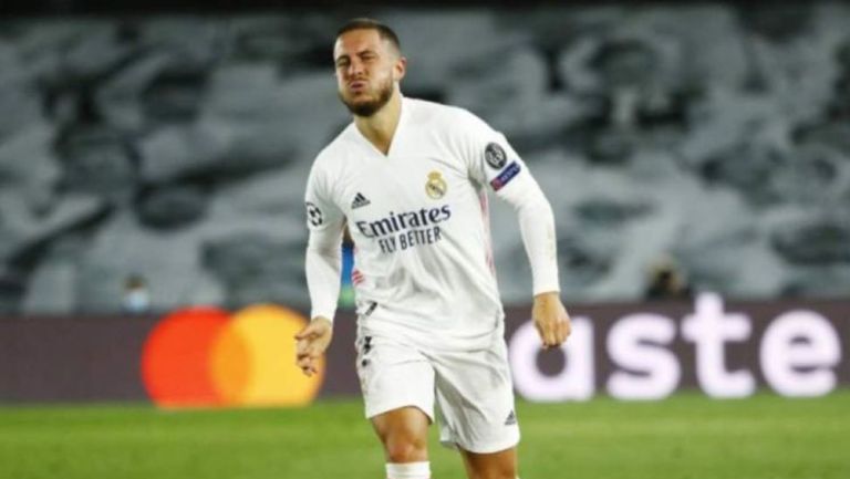 Hazard en partido con Real Madrid