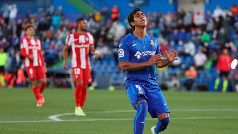 JJ Macías durante un partido con el Getafe