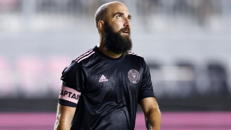 Gonzalo Higuaín jugando partido en la MLS con el Inter de Miami